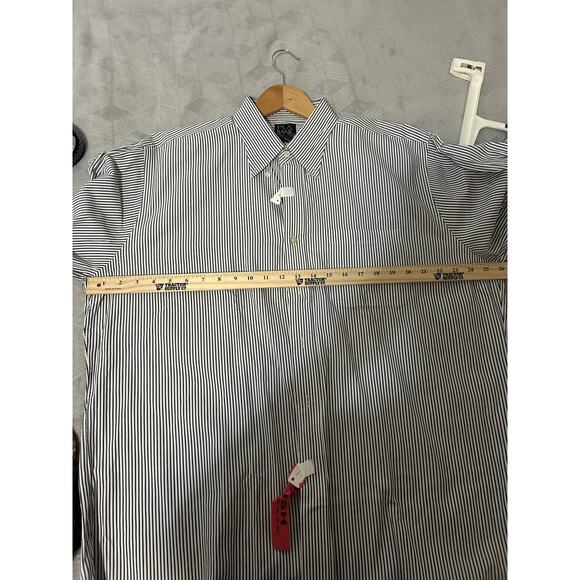 Jos A Banks Gray Striped Men 17-33 Minogrammed SPJ Left Cuff - Picture 5 of 8